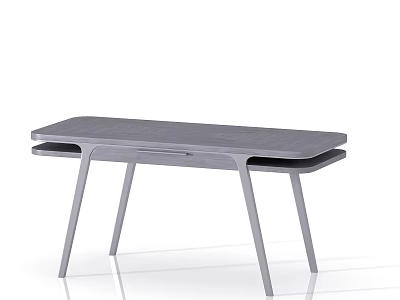 Modern Minimalist Desk With Sleek Design And Metal Legs For Home Office 3d model