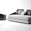 Modern Combination Sofa Double Sofa 3d model
