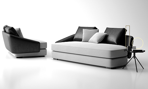 Modern Combination Sofa Double Sofa 3d model