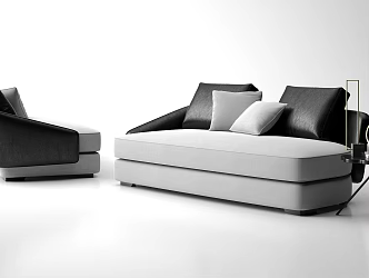 Modern Combination Sofa Double Sofa 3d model