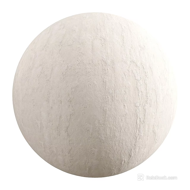 White Sphere Component With Textured Surface For Modern Architectural Design 3d model 