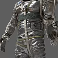 Man in Silver Astronaut Suit 3D Model Front and Back View Design 3d model