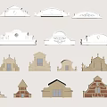Component Top Shape Triangle Top Dome Tiger Window 3d model
