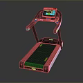 Modern Treadmill With Digital Display Screen Black Frame Yellow Accents And Running Belt
