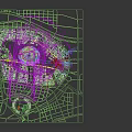 Comprehensive Aerial Urban Planning Featuring Central Island Lake Building Complex And Grid Residential Areas