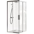 Modern Shower Sauna Space With Glass Partitions And Shower Fixtures