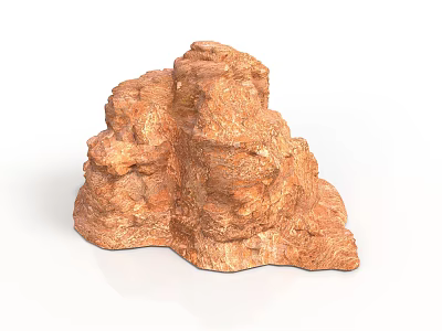 Natural Wooden Stone Raw Material With Rough Surface And Textured Appearance 3d model