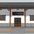 Traditional Chinese Ancient Architecture With Overhanging Eaves White Walls Black Tiles And Courtyard