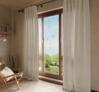 Retro medieval curtain gauze curtain dream curtain 3d model
