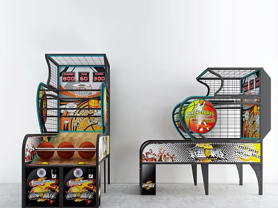 Entertainment Appliances Basketball Shooting Machines With Colorful Design And Interactive Game Features 3d model