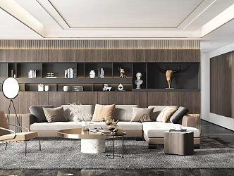 modern living room 3d model