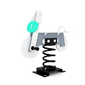 White Green Motorcycle Spring Rider Playground Equipment With Number 1 And Spring Base For Kids