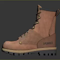 Brown Leather Work Boots with Durable Laces and Thick Rubber Sole for Outdoor Use
