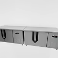 Stainless Steel Double Functional Refrigerated Table with Cabinet Doors and Digital Display for Commercial Kitchen