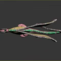 Game Movie Character Dragon With Pink Yellow Green Wings And Body Design