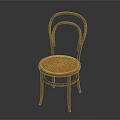 Classic Design Leisure Chair With Wooden Frame And Woven Seat Surface