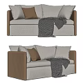 Modern double sofa 3d model