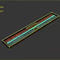 Ornate Metal Sword In Wooden Box With Red And Blue Lining And Decorative Hilt