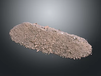 Natural Loose Brown Soil Household Product for Gardening with Small Particles 3d model