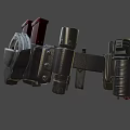 Black Tactical Utility Belt With Multiple Pouches And Equipment Holders