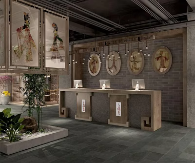 Front Desk 3d model Front Desk 3d model