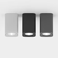 Modern Slim Downlights in White Black Dark Gray Ceiling Mounted with Illuminated Heads