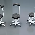 Modern Office Chair With Black Cushion White Base And Rolling Wheels Design