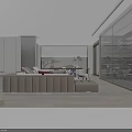 Modern Leisure Area With Spiral Staircase Comfortable Sofa Coffee Table And Decorative Accents