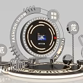 Fashion Show Interactive Zone Modern Design With Circular Structure Trendy Lighting And Display Elements 3d model