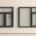 Modern Casement Windows With Black Frames Glass Panels And Wall Installation