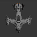Futuristic Spaceship With Advanced Design Multiple Engines And Wing Structure For Space Exploration 3d model