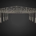 Modern Furniture Metal Frame Structure With Grid Design And Support Columns