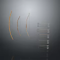 Traditional Bow and Arrow Weapons with Three Curved Bows and Arrows on Dark Background
