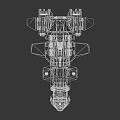Detailed Interstellar Spaceship Structure With Armored Plates Advanced Engines And Thrusters