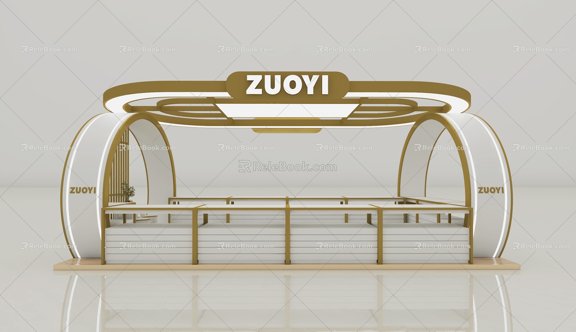 Light Luxury Jewelry Store 3d model