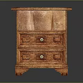 Classic Wooden TV Stand With Two Drawers And Solid Wood Traditional Design
