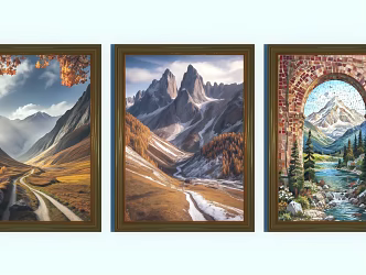 Landscape Decorative Painting Decorative Painting Landscape Hanging Painting Hanging Painting Landscape Painting 3d model