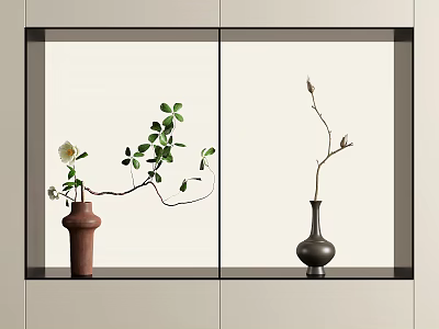 Modern Vase Flower Art 3d model