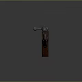 Vintage Pistol with Rustic Wooden Grip Antique Metal Body Isolated on Dark Background