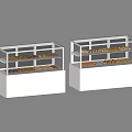 Bakery Display Shelves With Glass Doors And Illuminated Pastry Storage Racks