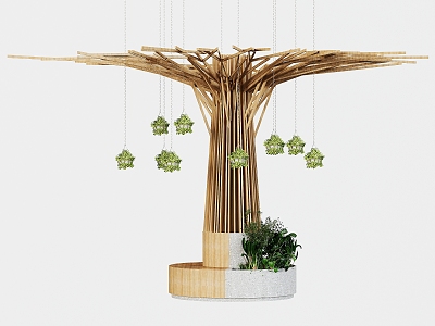 Library Card Seat Sofa Reading Room Modeling Card Seat Rest Card Seat Tree Pool Card Seat Hanging Basket Tree Modeling 3d model