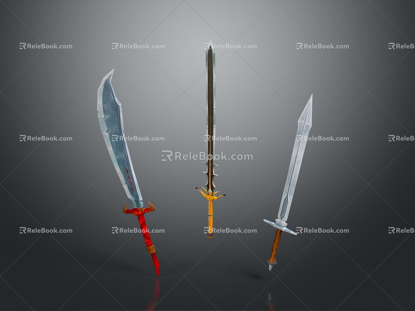 Final Fantasy Big Swords Final Fantasy Weapon Knife Magic Knife Weapon Cold Weapon Realistic 3d model