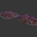 Rusted Metal Decorative Scene Components With Irregular Shape And Rock Texture