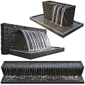 Stylish Garden Decorative Water Features With Stone Waterfall And Cascading Water Walls