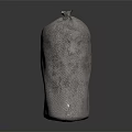 Gray Fabric Storage Bag With Metal Clasp For Home Organizing