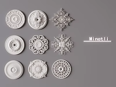 Minotli Decorative Ceiling Medallions with Various Ornate Patterns and Designs for Home Lighting Fixtures 3d model