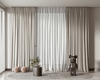 Modern Curtains 3d model