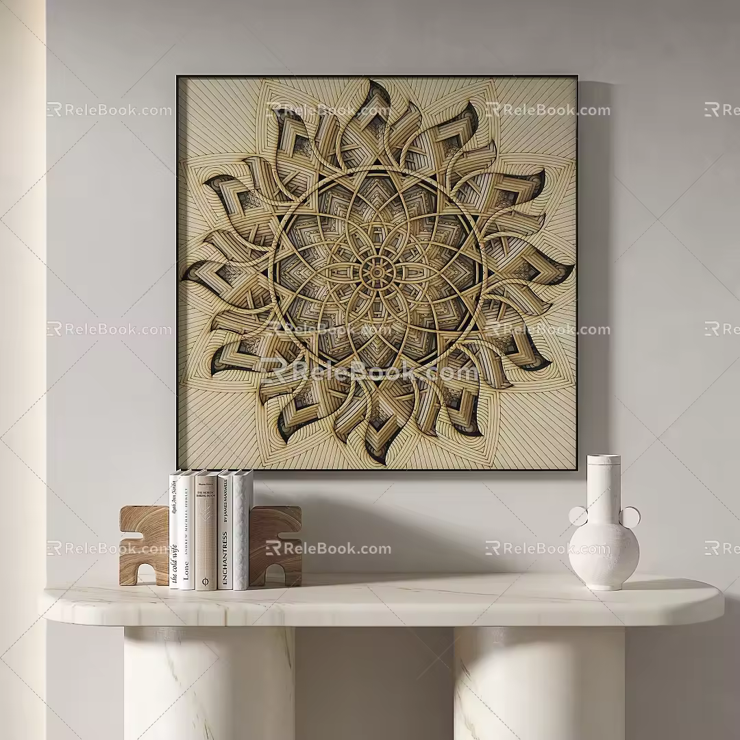 Simple three-dimensional decorative painting 3d model