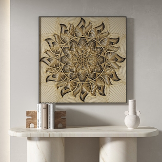 Simple three-dimensional decorative painting 3d model