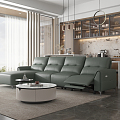 Modern Guest Restaurant Multi-function Sofa Leather Sofa 3d model